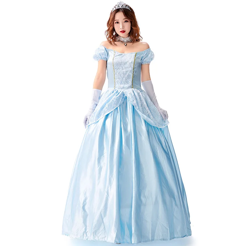 Новинка синее нарядное платье принцессы Скарлетт Сэнди Золушки маскарадный