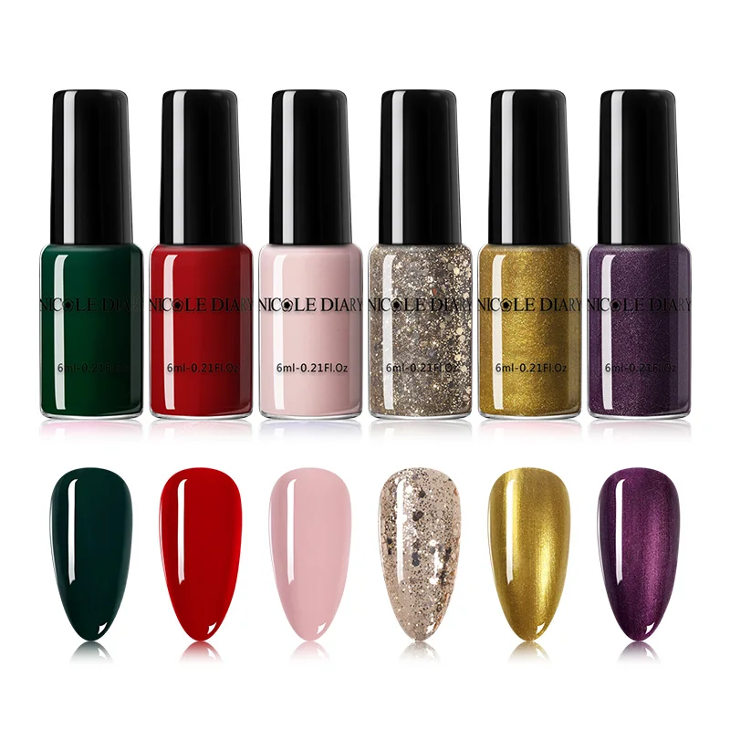 Николь DDARY 6 мл Soilid Цвет лак для ногтей к требованиям заказчика Сверкающие