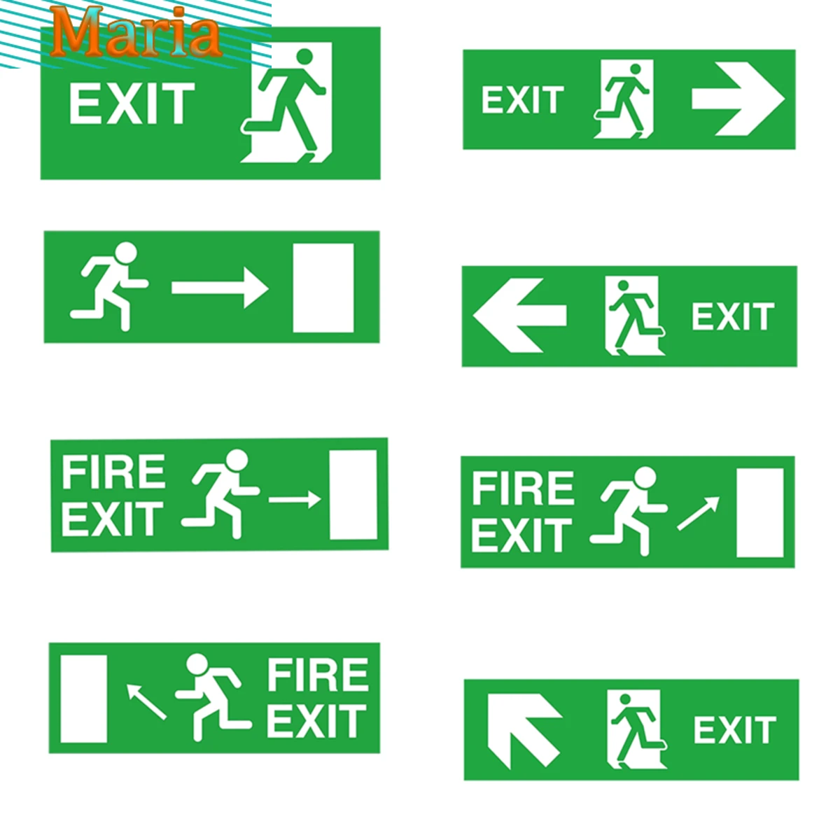 

Door Stairs Home Garage Multiple Exit Warning Sign Sticker Office School Public Place Sticker Decal