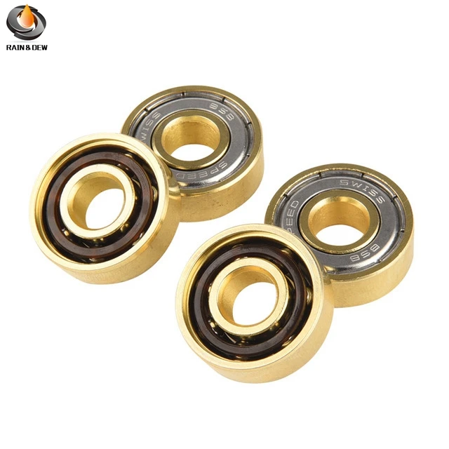

8Pcs Gold Tatinium Skate Bearings Skateboard Longboard Parts Inline Roller Skates Scooter Quad Artistic Skate Bearing