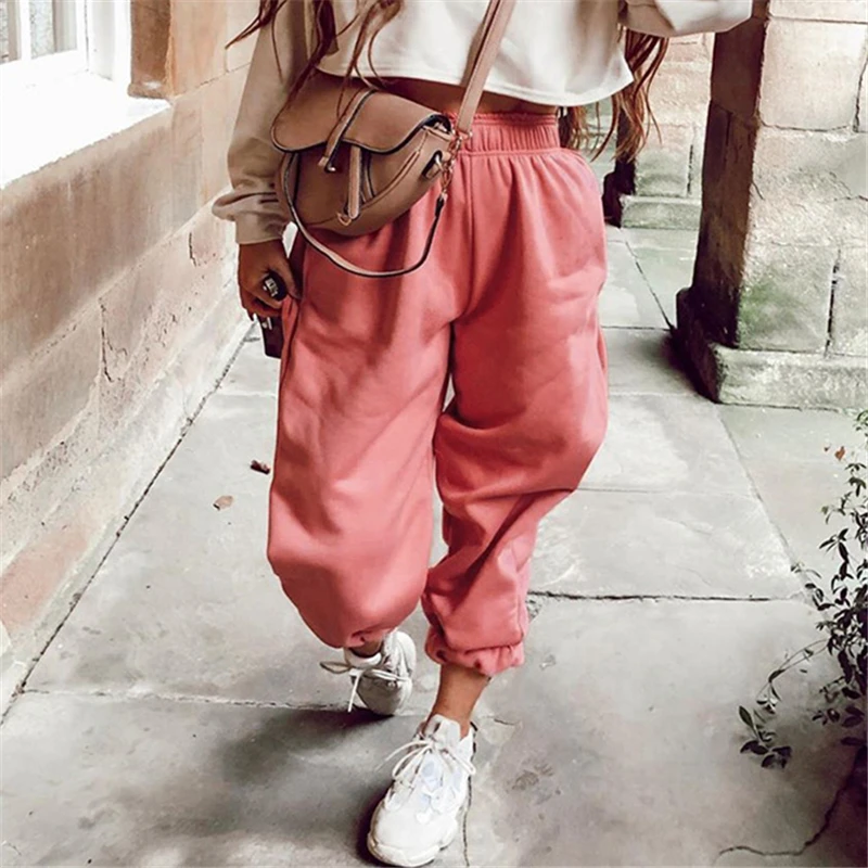 Женские спортивные брюки с высокой талией уличные для бега зимние черные