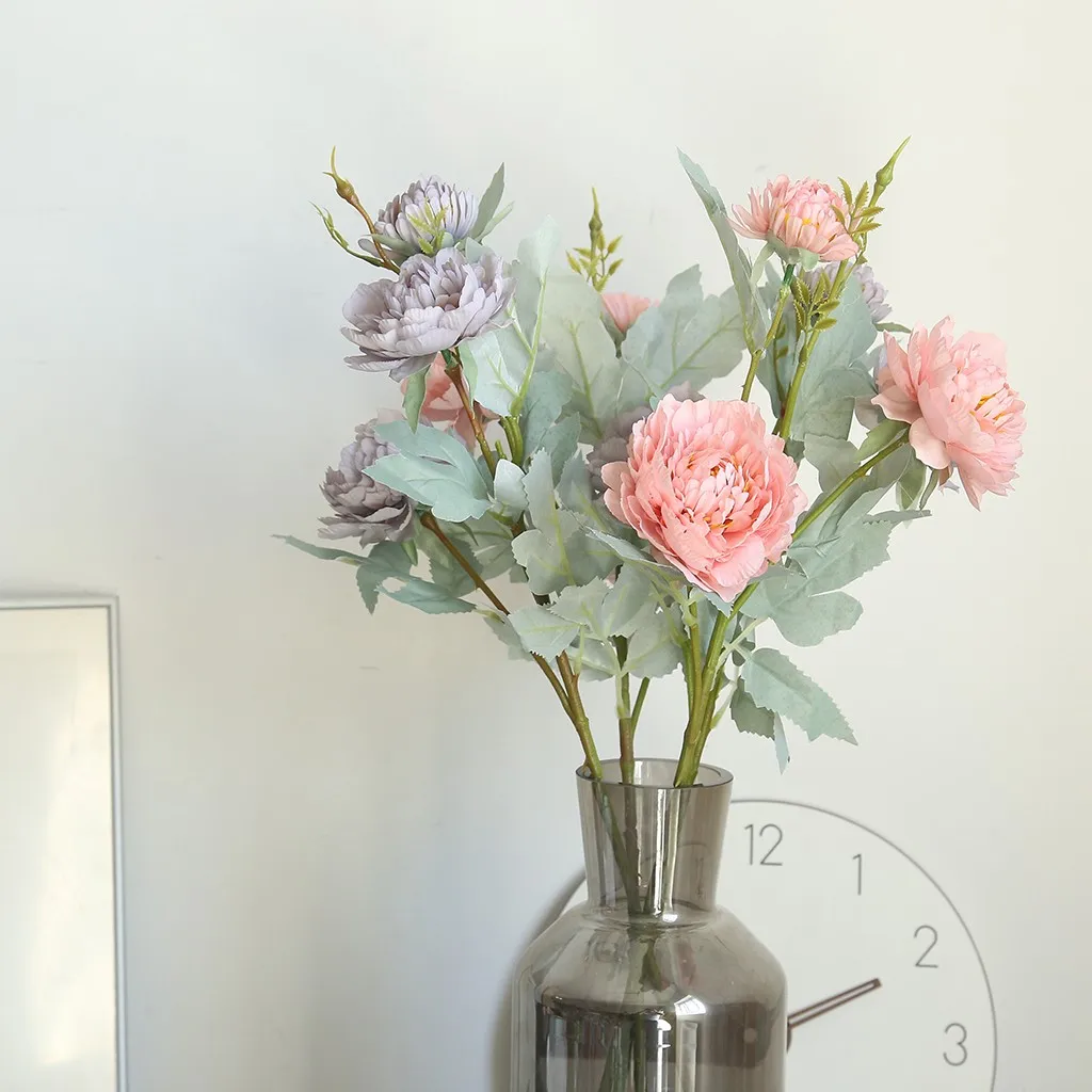 Искусственная искусственная Западная роза цветок пион Свадебный Декор для