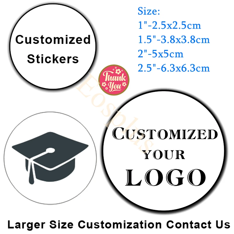 Пользовательские наклейки с логотипом на память дизайн персонализированные