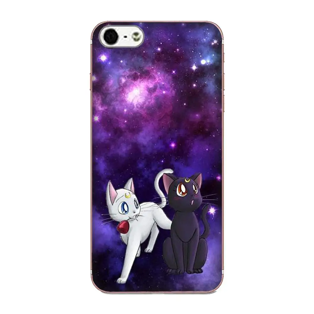 Sailor Moon Luna и Arthemis милые кошки животные для Galaxy J1 J2 J3 J330 J4 J5 J6 J7 J730 J8 2015 2016 2017 2018 mini