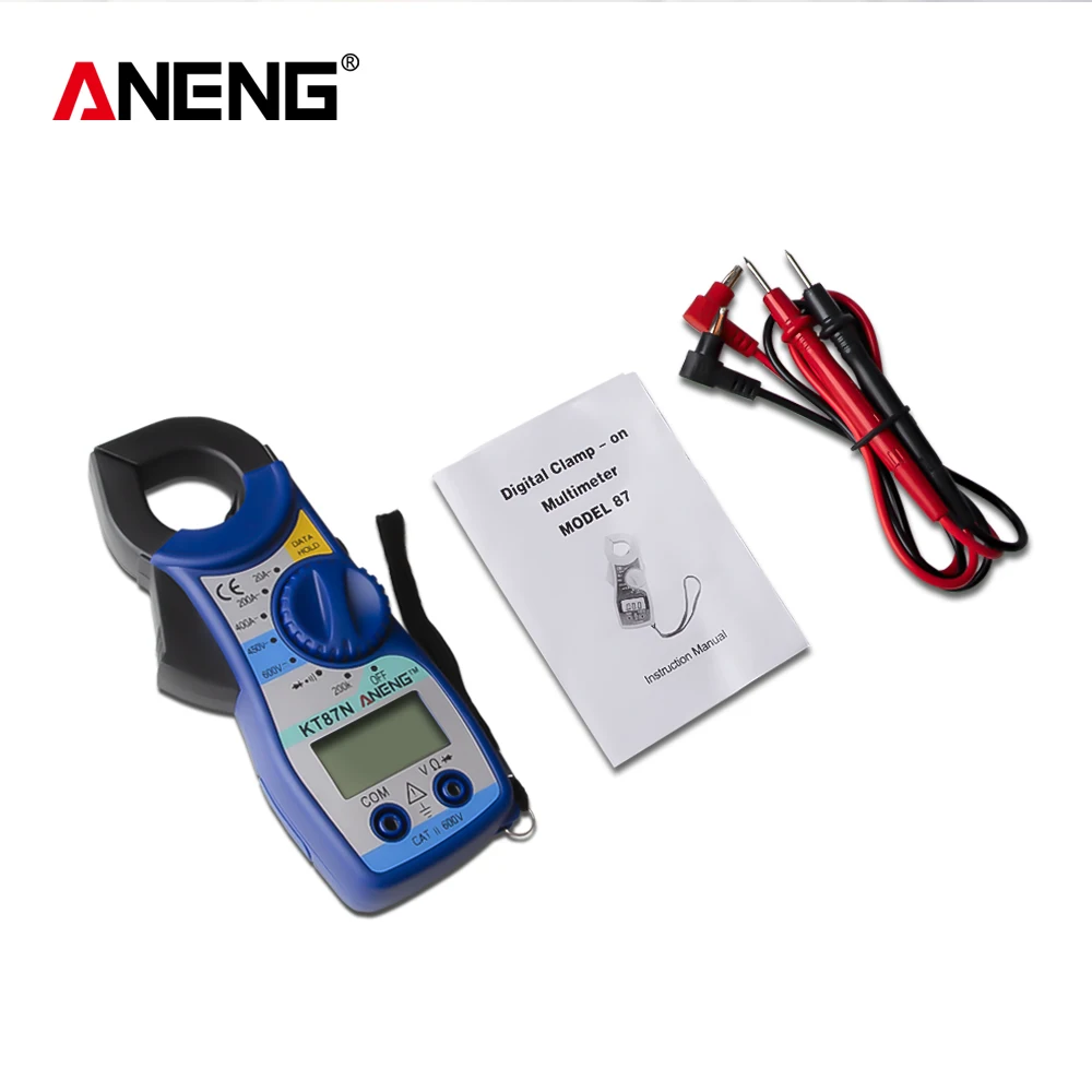 ANENG KT87N AC DC токовые клещи Электрический тестер 600 в true rms мультиметр зажим pinza amperimetrica megger Вольт тестер