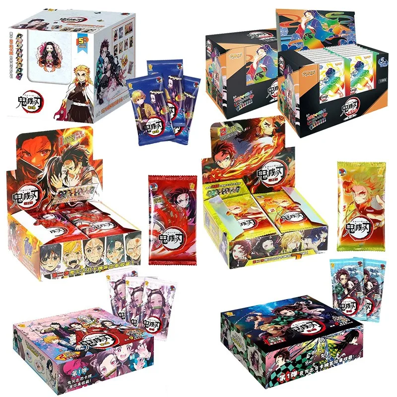 Juego de cartas Demon Slayer TCP, juego de mesa Kimetsu No Yaiba, colecci&oacute;n de juguetes para la familia, regalo de Navidad para ni&ntilde;os, novedad-0