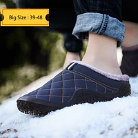 new cotton slippers men winter outdoor men shoes waterproof cold proof casual shoes men plush warm man footwear big size 39 48