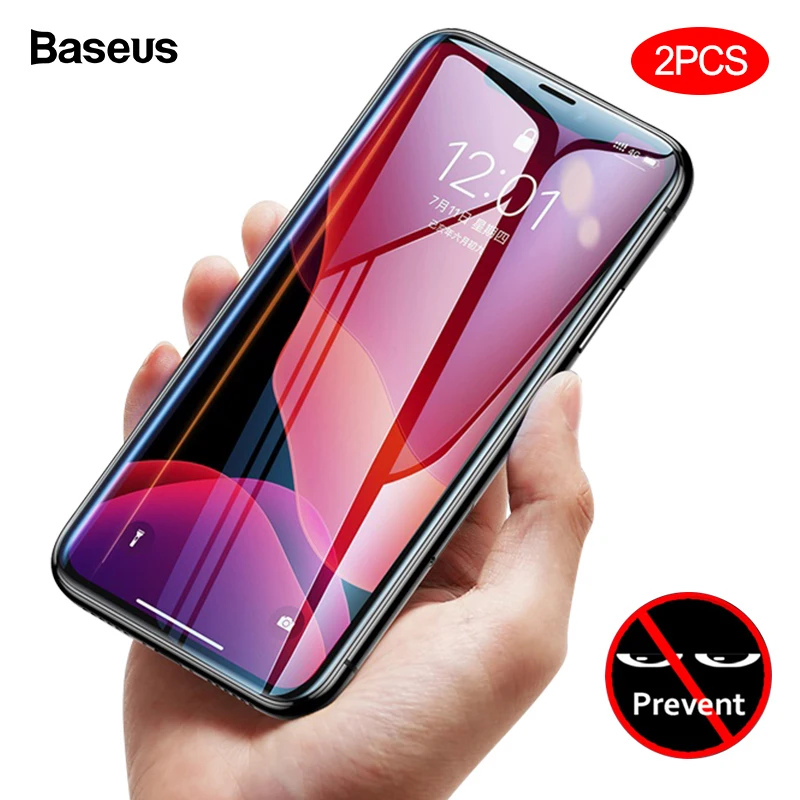 

Защитное стекло Baseus для iPhone 11 Pro Max, 0,23 мм, 2 шт.