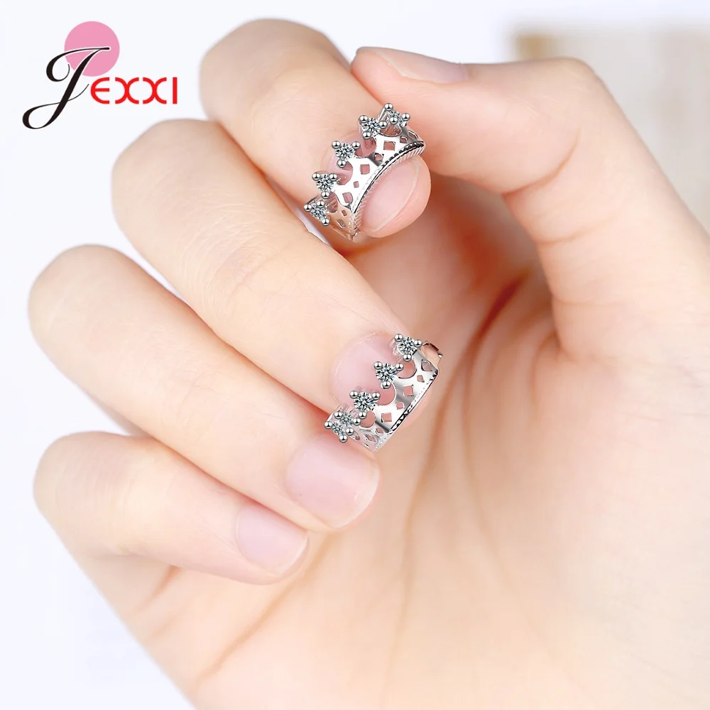 

New Fashion Shiny Small Round Cubic Zirconia Pendant Hoop Earrings For Women Girls 925 Sterling Silver Bridal Wedding Earring