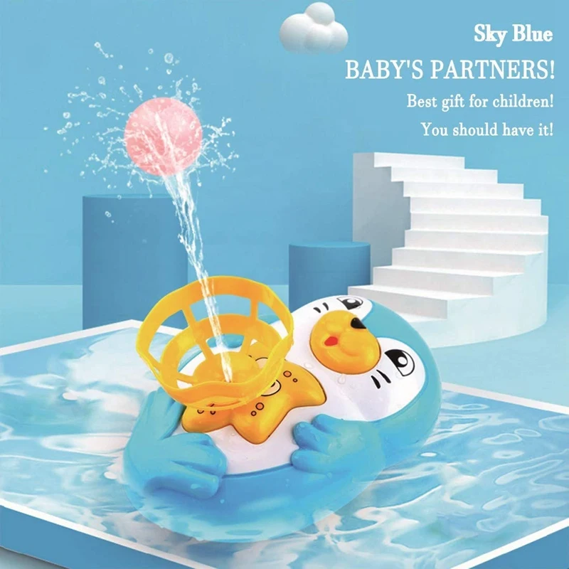 

Bath Toys for Toddlers 3-6 Years Seal with 2 Balls Bath Sprinkler Toy