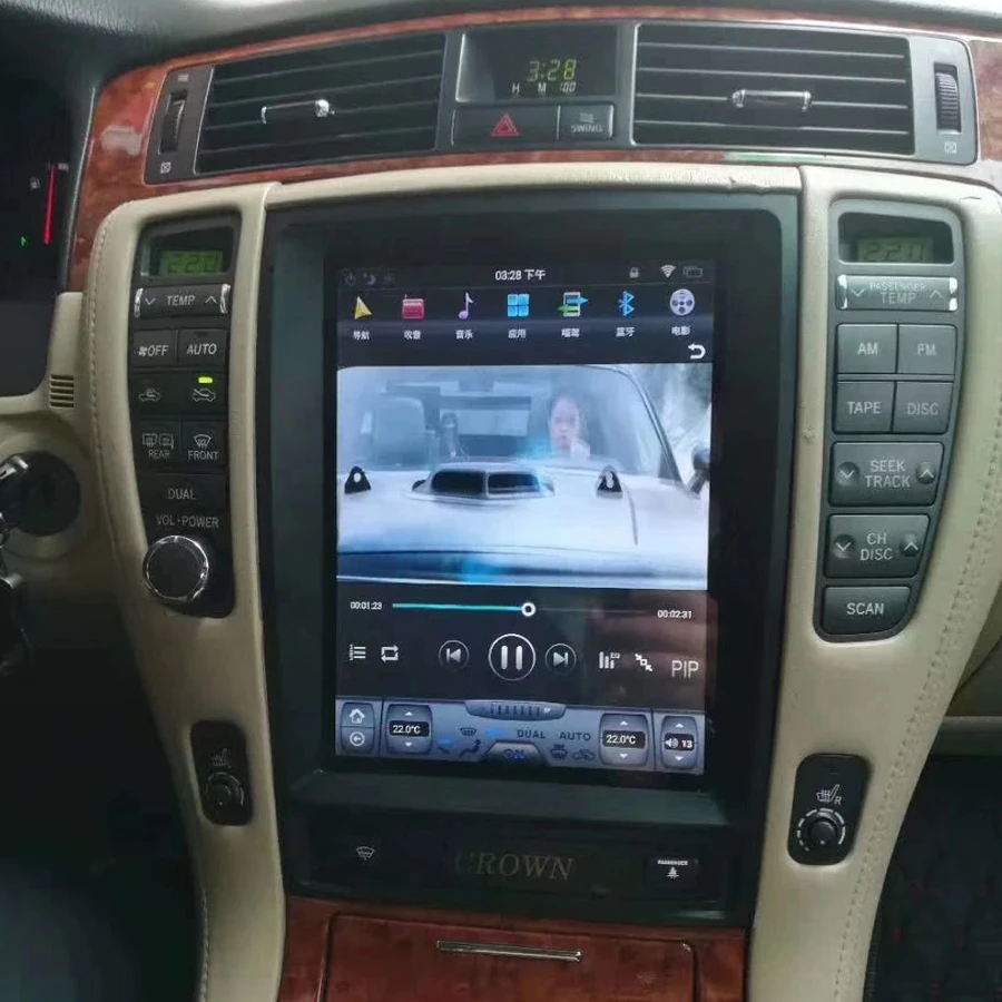 10 4 &quotвертикальный экран радио плеер для Toyota Crown 2012 GPS Bluetooth навигация шесть ядер 32