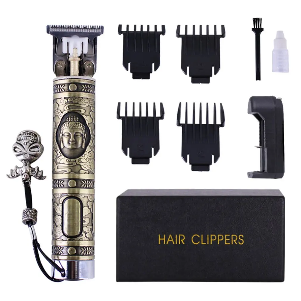 

Hair Outliner Grooming Trimmer Small Silver Tube Small Copper Tube Hair Salon Battery Carving Electric Clipper
