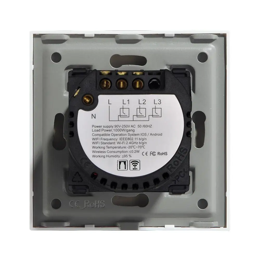 Беспроводной Wi Fi переключатель для штор BSEED умный сенсорный белого черного и