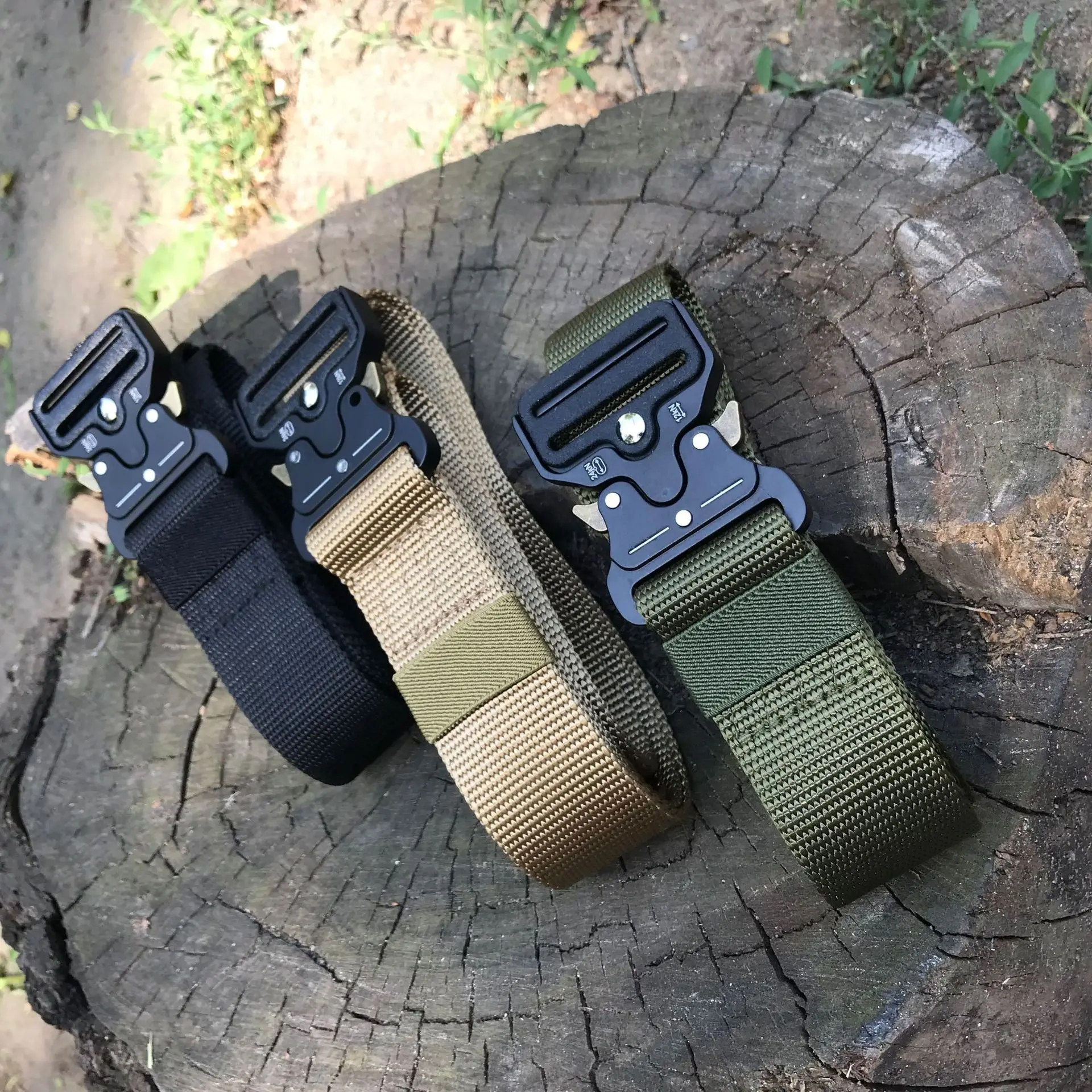 Ремень мужской нейлоновый тактический армейский пояс Molle в стиле милитари для