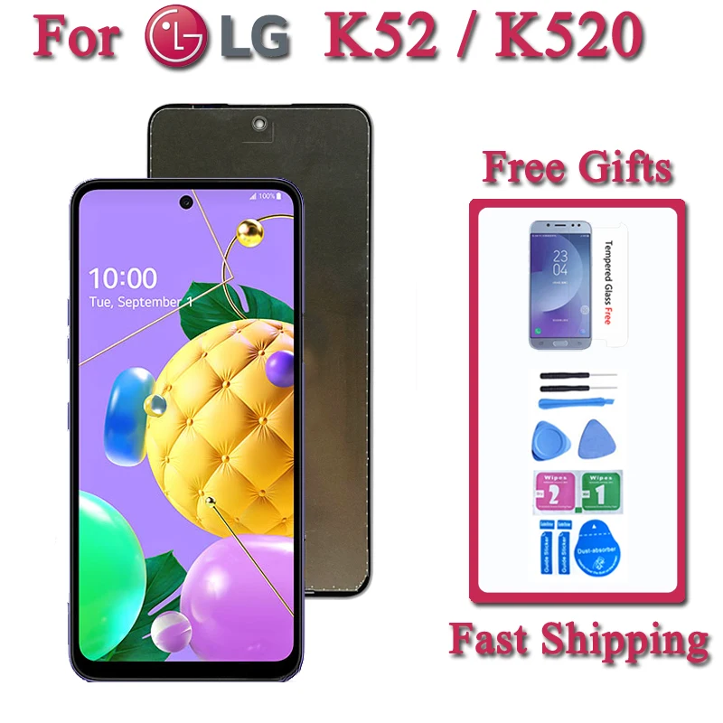 

6.6" Screen For LG K52 K520 LMK520 LCD Touch Screen Digitizer Assembly For LG K62 Display Replacement Phone Part Repairment