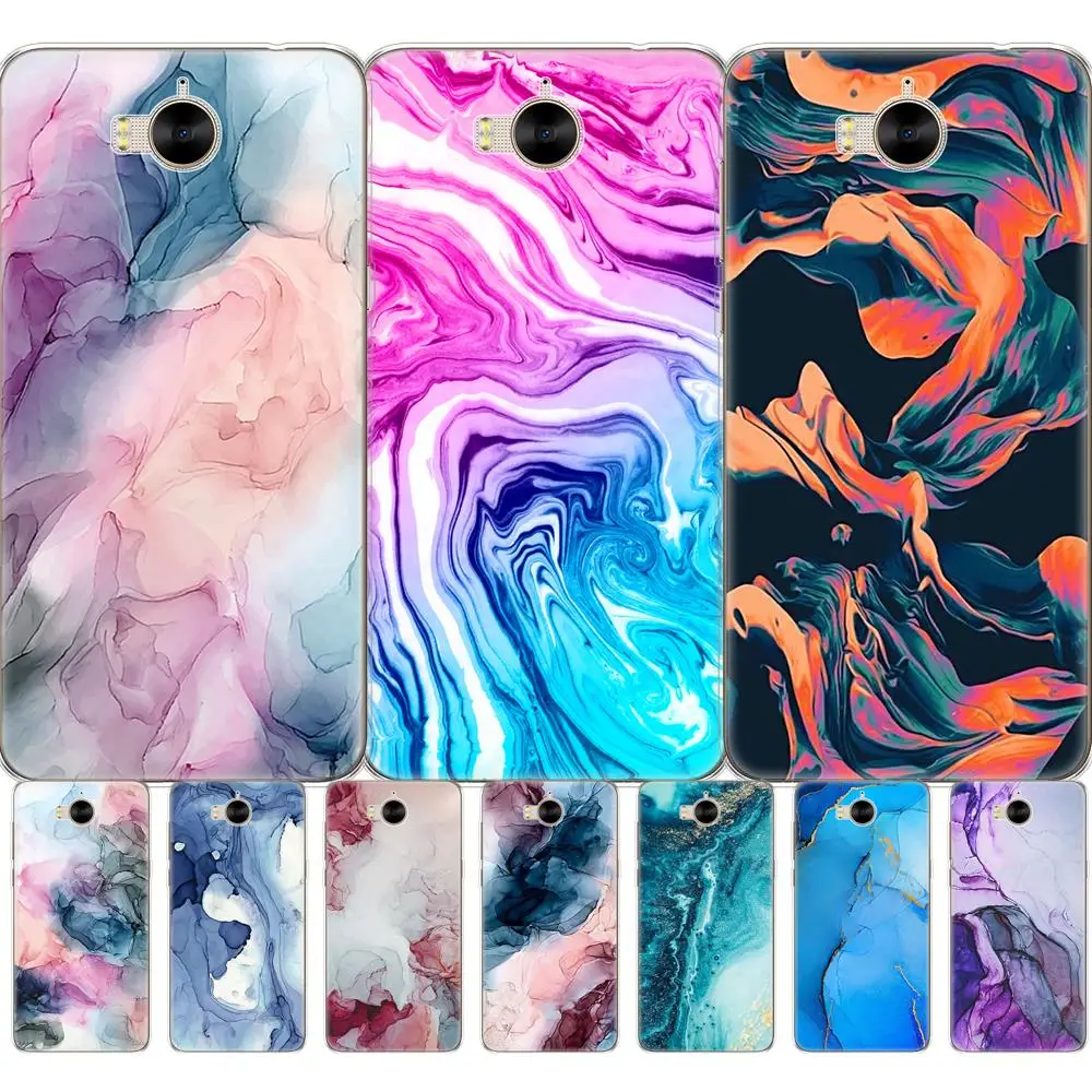 

Silicon phone Cover Case for huawei Y3 Y6 Y5 2 II 2017 nova 2s 2 LITE plus case back cover fashion marble