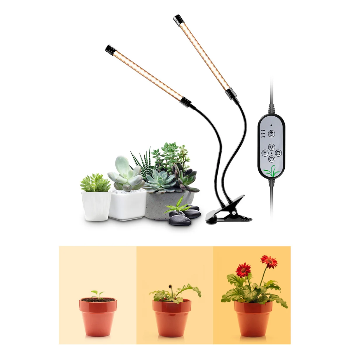 

5730LED Full Spectrum Phytolamps LED Grow Light Desktop Clip Phyto Lamps for Plants Flowers Grow Box 5 Luminance Adjust