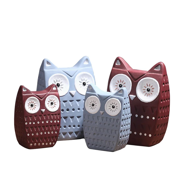 Керамический декор в европейском стиле с изображением животных и совы | Дом сад