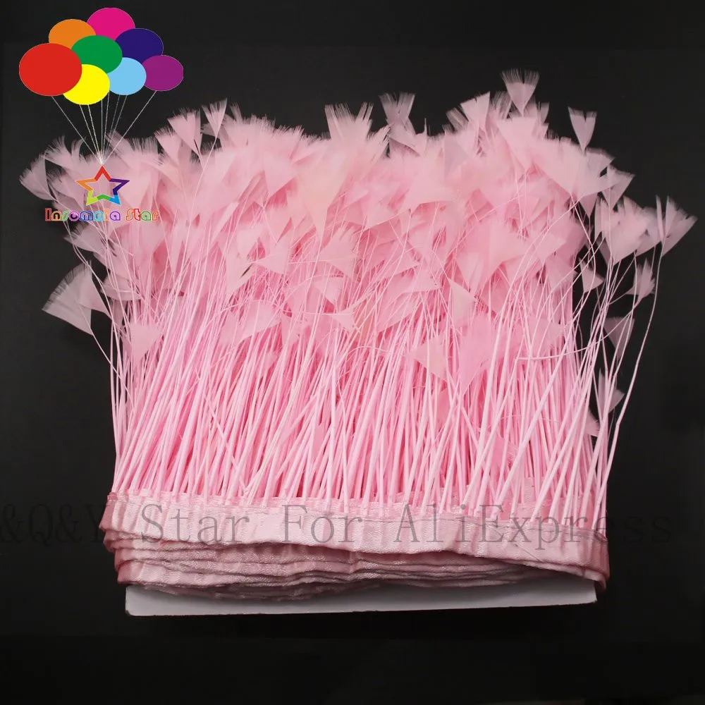 Натуральное окрашенное Розовое перо индейки с плоской головкой 10 15 см|Перо| |