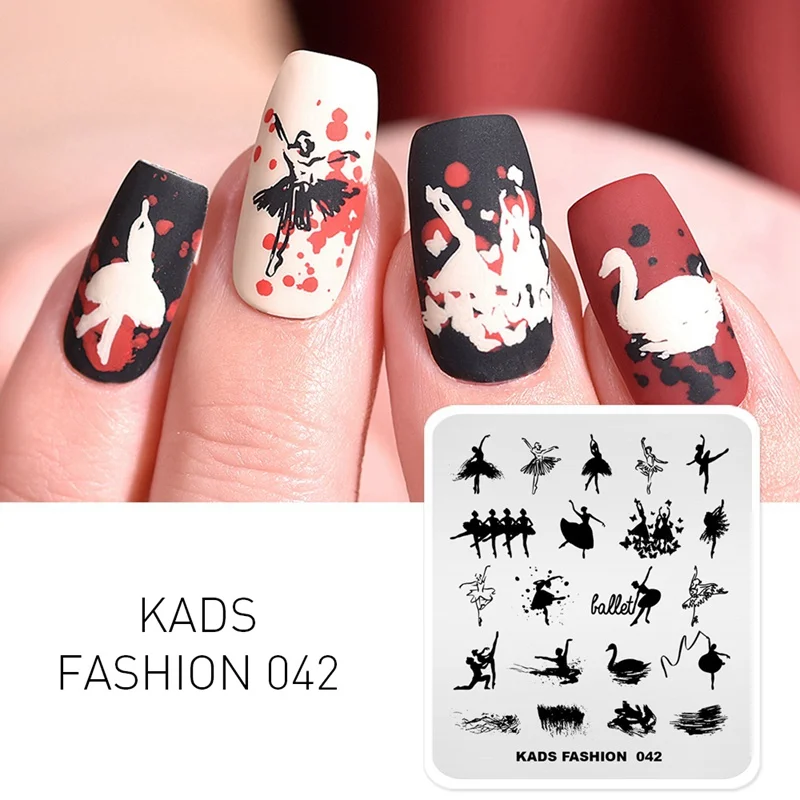 Fashion 042 KADS шаблон для дизайна ногтей 63 дизайна модная серия Различные стили больше вариантов шаблон для штамповки ногтей пластины для дизайна ногтей трафареты - Цвет: Fashion 042