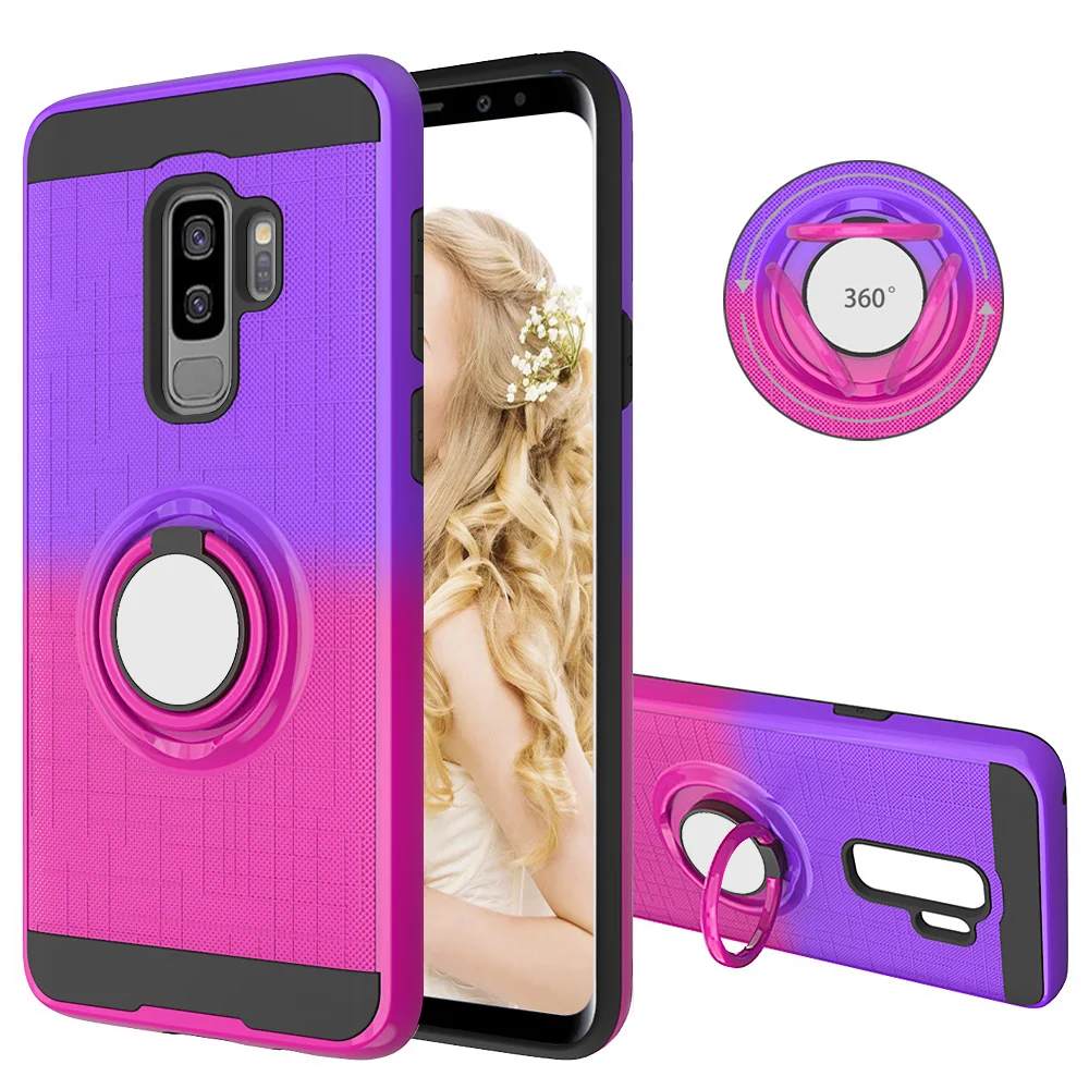 Чехол держатель на палец для samsung S9/S9plus/S10/S10plus/S10 lite/note9/note10 pro цветная строчка