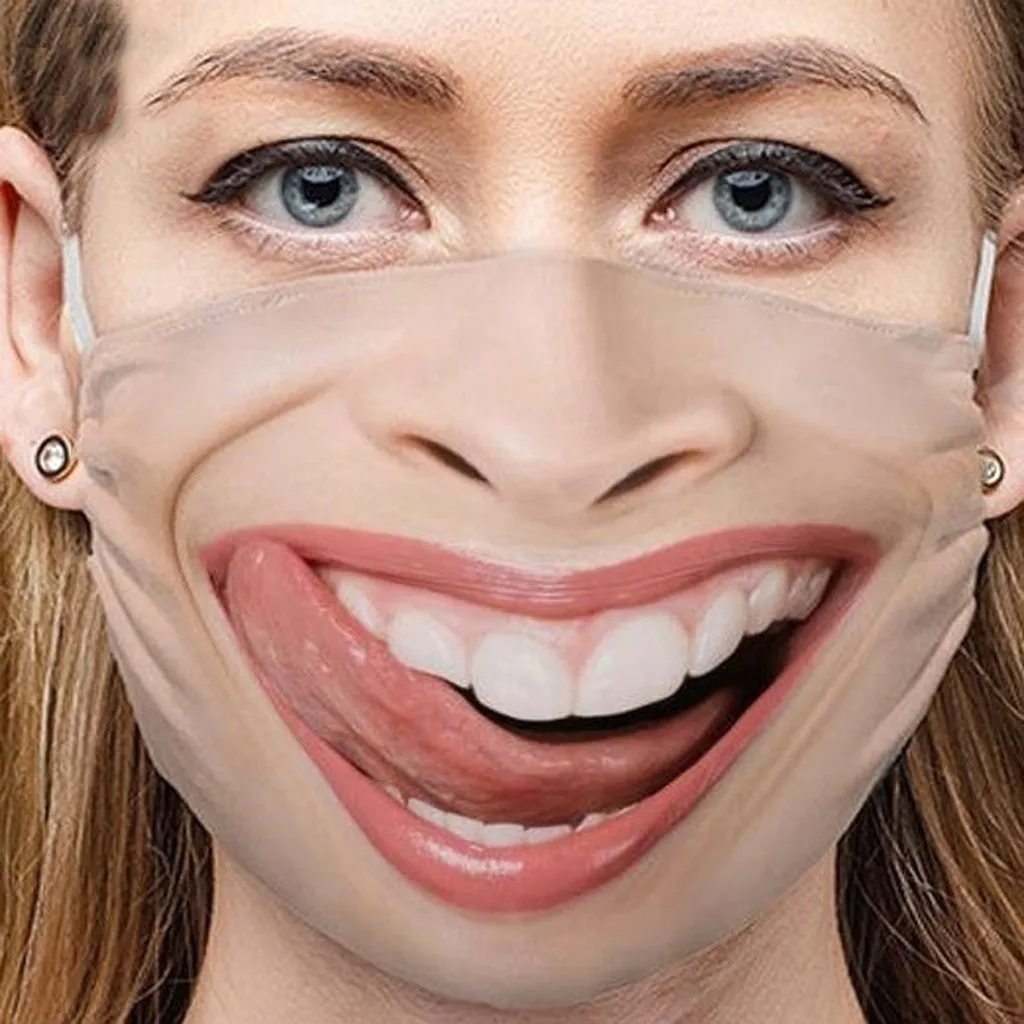 Забавная маска для лица маски с принтом взрослых защитная PM 2 5 многоразовая