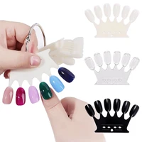 610pcs crown shape false nail tips plastic polish swatch naturalclearblack nail art display showing shelf diy manicure tools