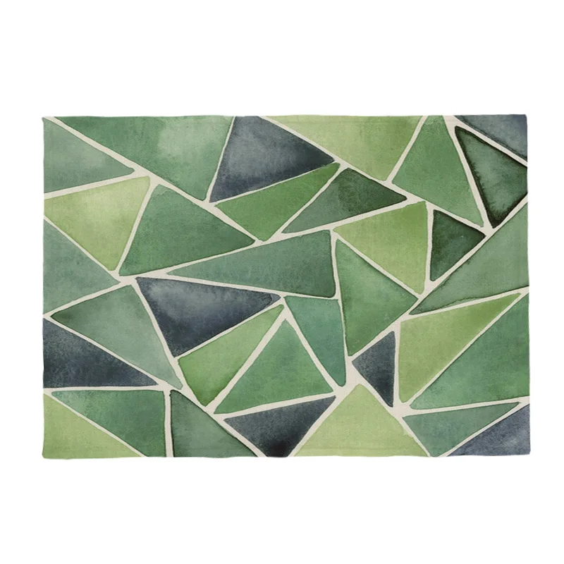 Свежая мраморная текстура подложка с листьями геометрический ромб кухонный