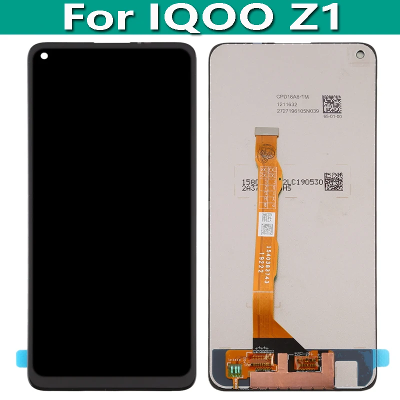 Pantalla Original de 6,51 "para VIVO IQOO Z1 V1986A, montaje de digitalizador con pantalla t&aacute;ctil LCD, piezas de reparaci&oacute;n-0