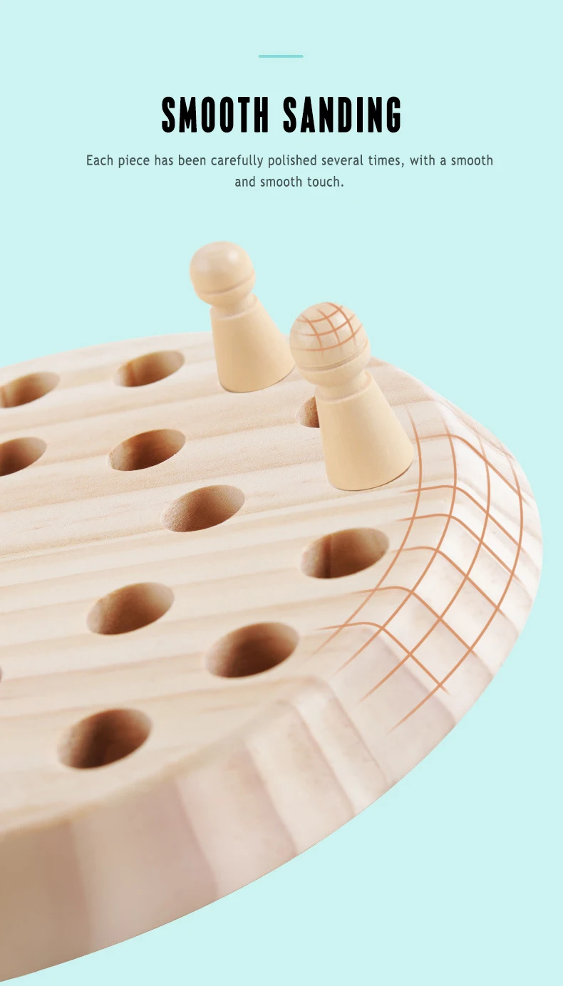 Magic Wooden Memory Match Stick Chess Game Child Preschool Math Learning Toy Gift For Kid | Дом и сад