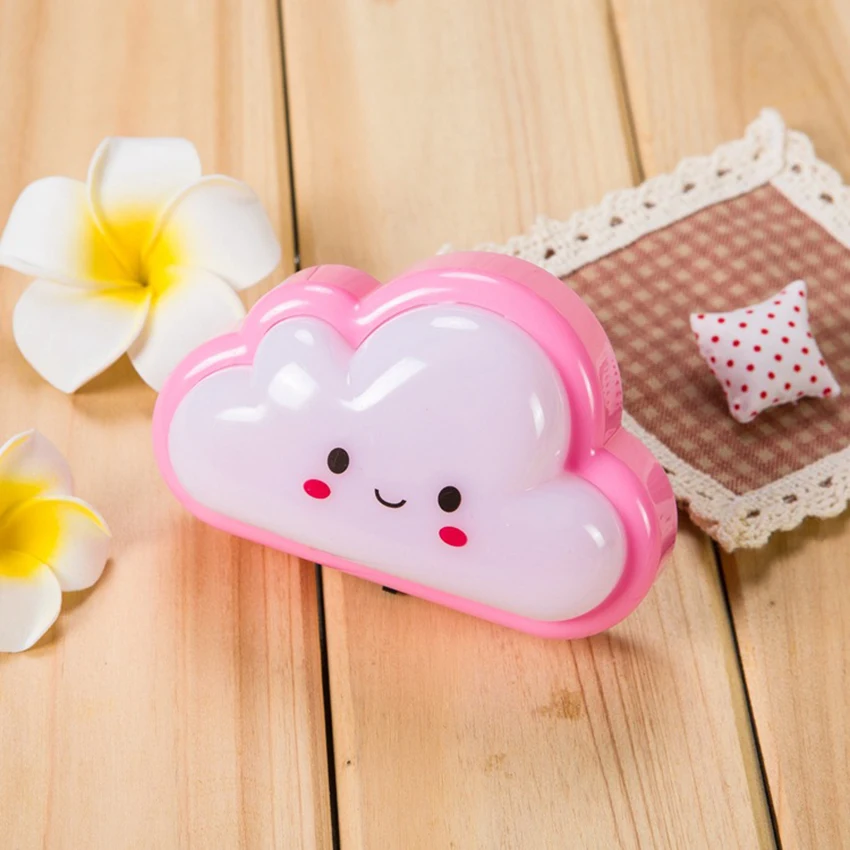 Cartoon Smiley Cloud LED Night Light Plug-In Lamp White Nightlight with Switch for Aisle Bedroom Living room | Освещение