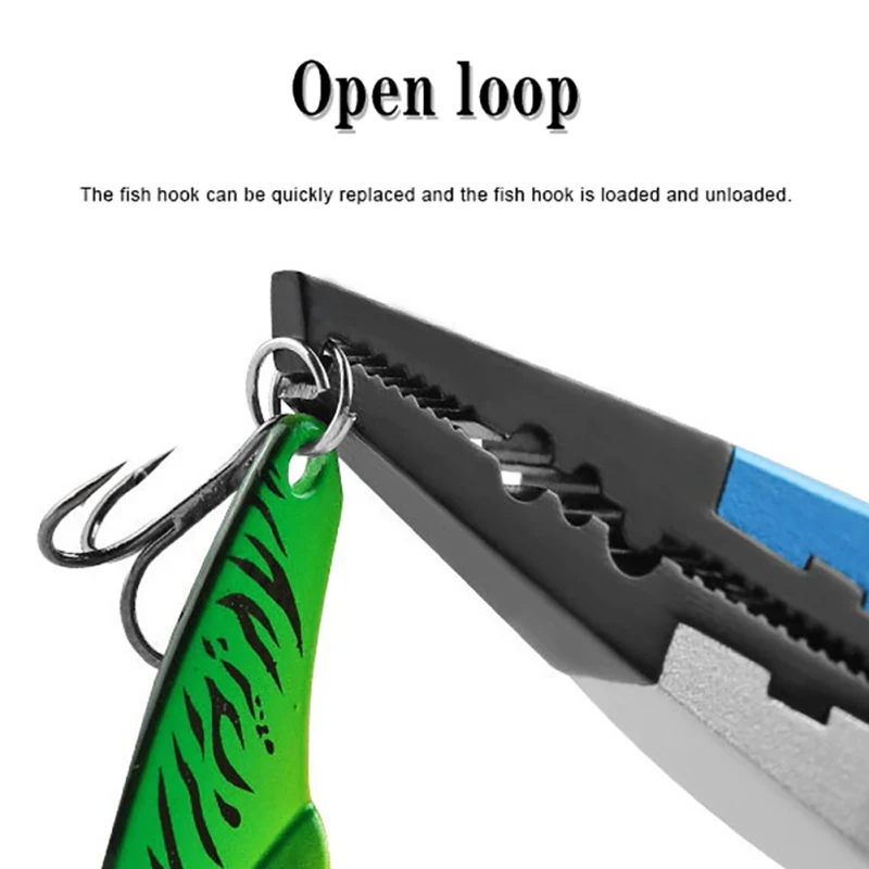 

Nieuwe Aluminium Vissen Tang Tool Split Ring Snijders Met Schede & Intrekbare Tether Fishing Holder Tackle