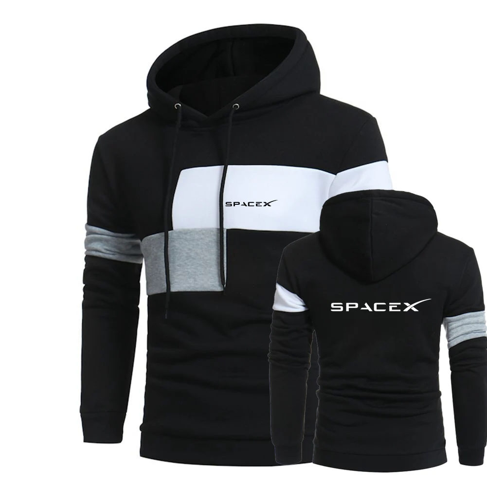 Новинка 2021 Мужская весенне-осенняя модная Толстовка SpaceX Space X с принтом цветные
