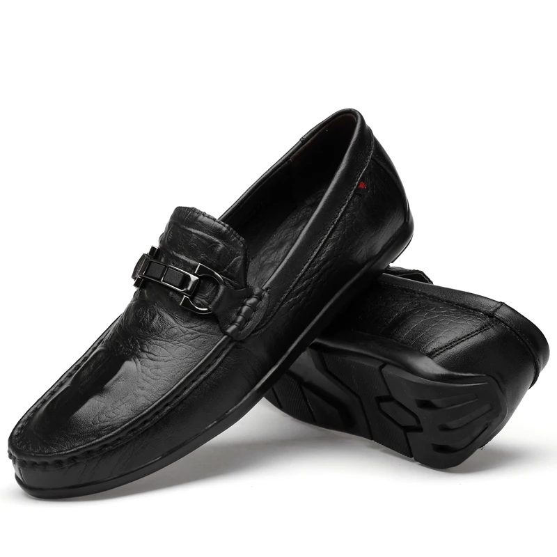Men Shoes Loafers Real Leather Male Slip on Classic High Quality Luxury Light Business Driving Lofer Man | Обувь