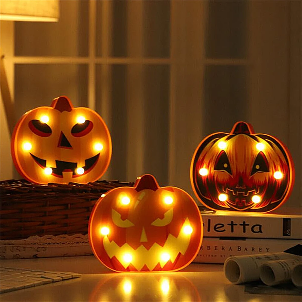 

LED Pumpkin Night Light Portable Desktop Lamp Halloween Festival Home Decoration Atmosphere Bar Ornaments Gifts