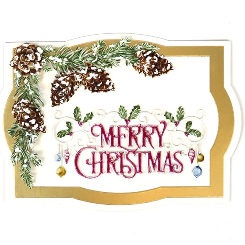 Праздничные 3D высечки с цветами металлические для скрапбукинга и изготовления