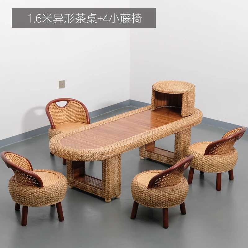 Маленький кофейный столик для балкона чайный и стул в стиле кунг фу простой