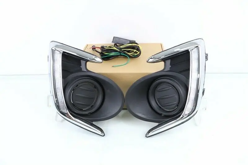 

Pair DRL LED Daytime Running Light Lamp For Dodge Attitude 2015-2019