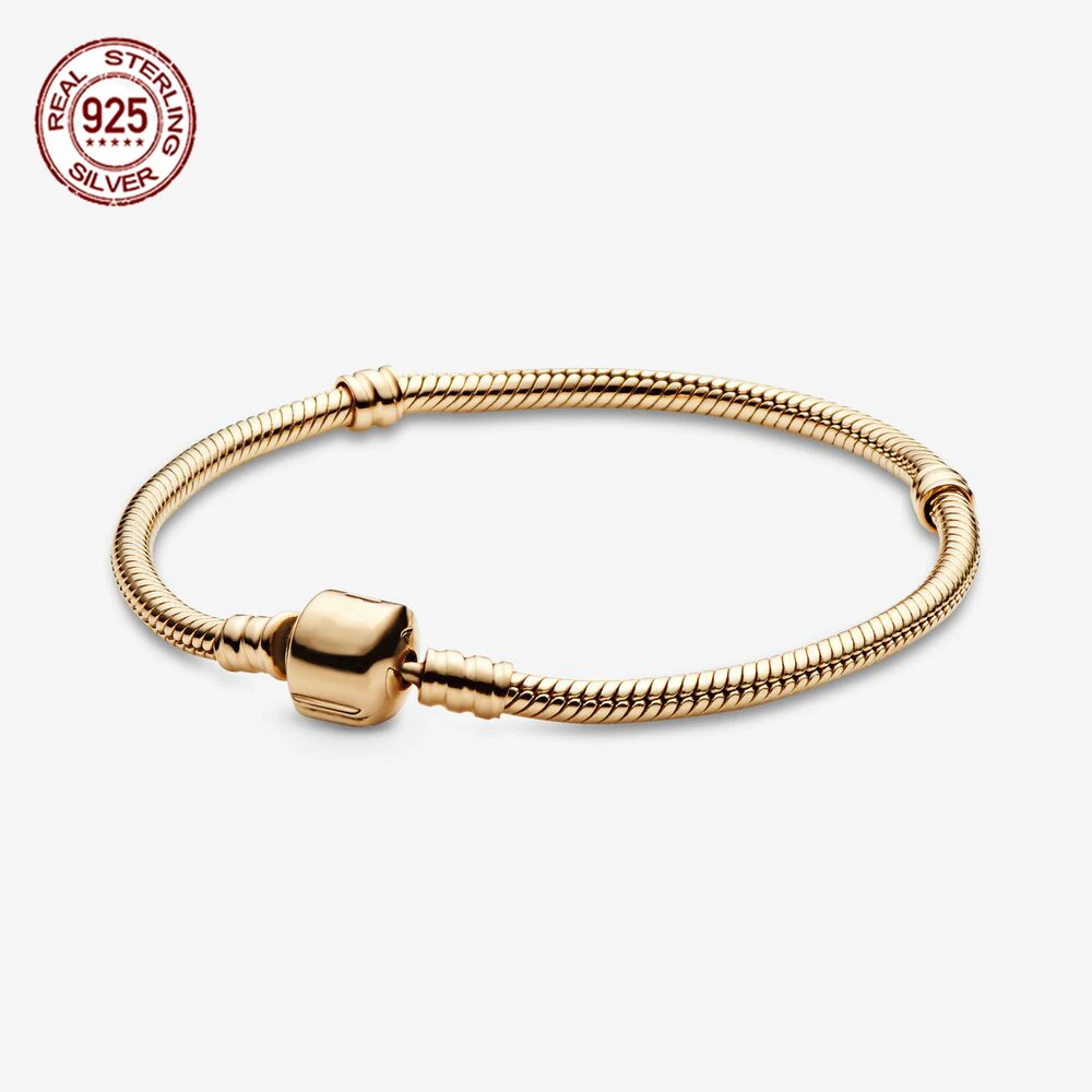 Роскошные браслеты из стерлингового серебра 925 пробы браслет-цепочка со змеиным