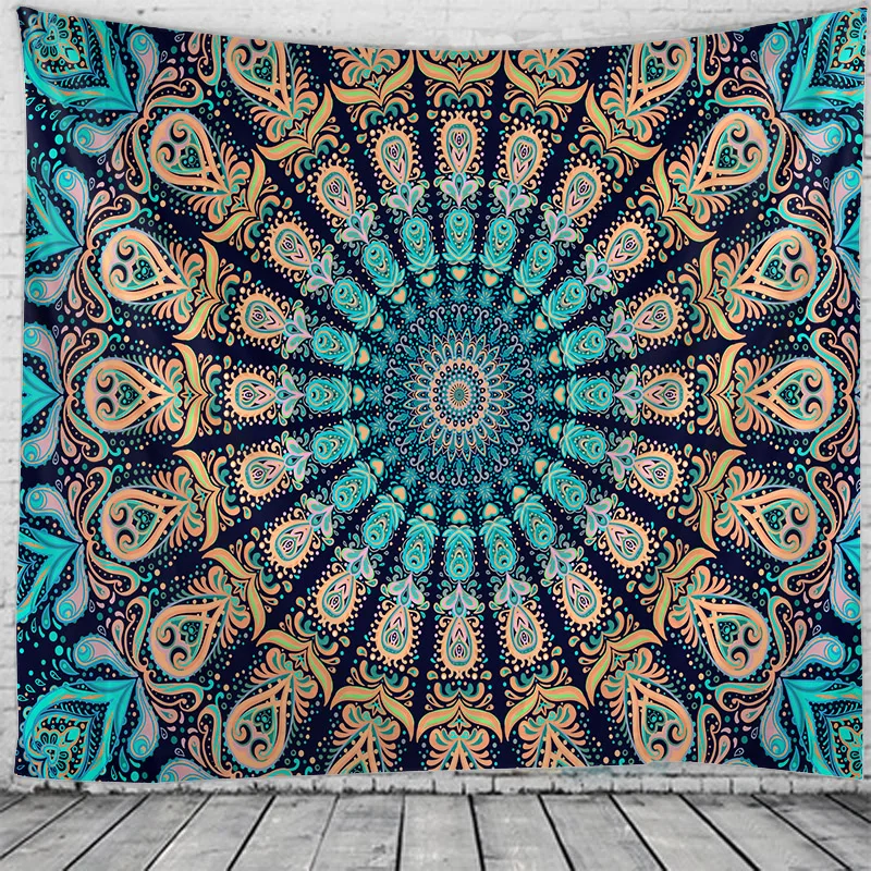 Индийская психоделическая сцена Мандала домашнее художественное украшение