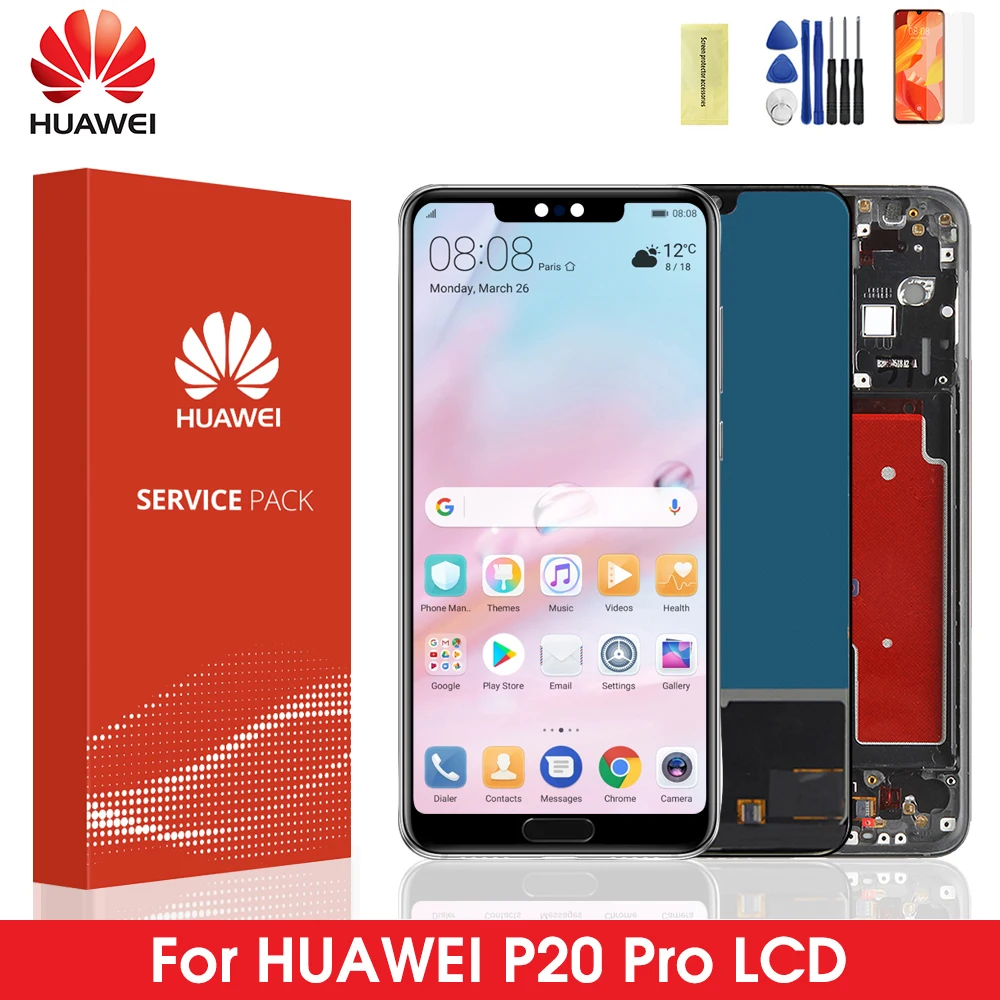 6.1'' Display For Huawei P20 Pro LCD Touch Screen Digitizer Assembly CLT-L09 CLT-L29 | Мобильные телефоны и