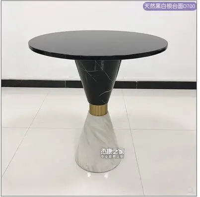

Brass, stainless steel corner, marble, coffee shop table, round table, sofa, Nordic creative round table