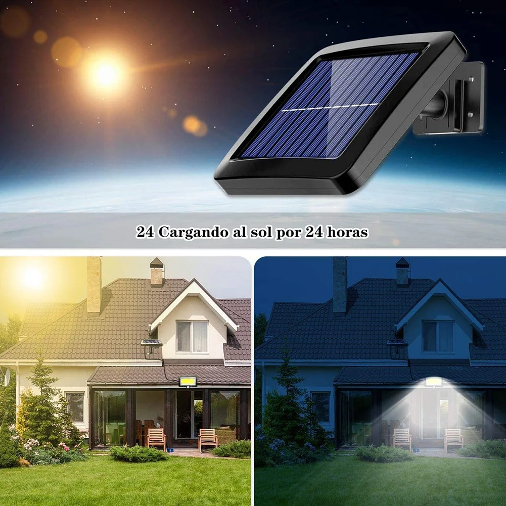 

LED Solar Wall Light Waterproof PIR Motion Sensor Lamps 3 Mode Outdoor Pathway Yard Garden Security Lighting for Decor