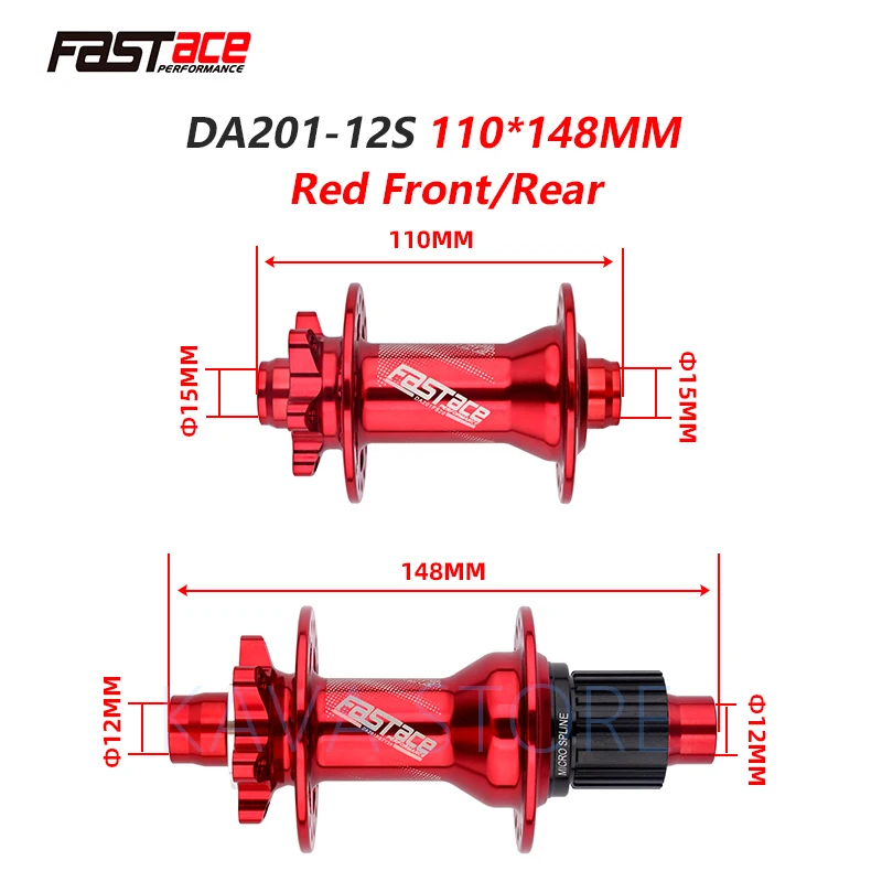 FASTACE DA201 F/R DEORE XT M8100 M7100 FH BH HUB 12 s Hub 32H 135x10mm 100x9mm E THRU Axis Bike speed MICRO SPLINE Hub|Велосипедные