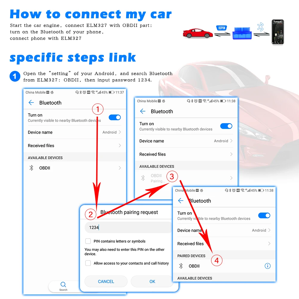 ELM327 Bluetooth 2 0 V2.1 считыватель кодов OBD-сканер Android Torque Автосканер с поддержкой