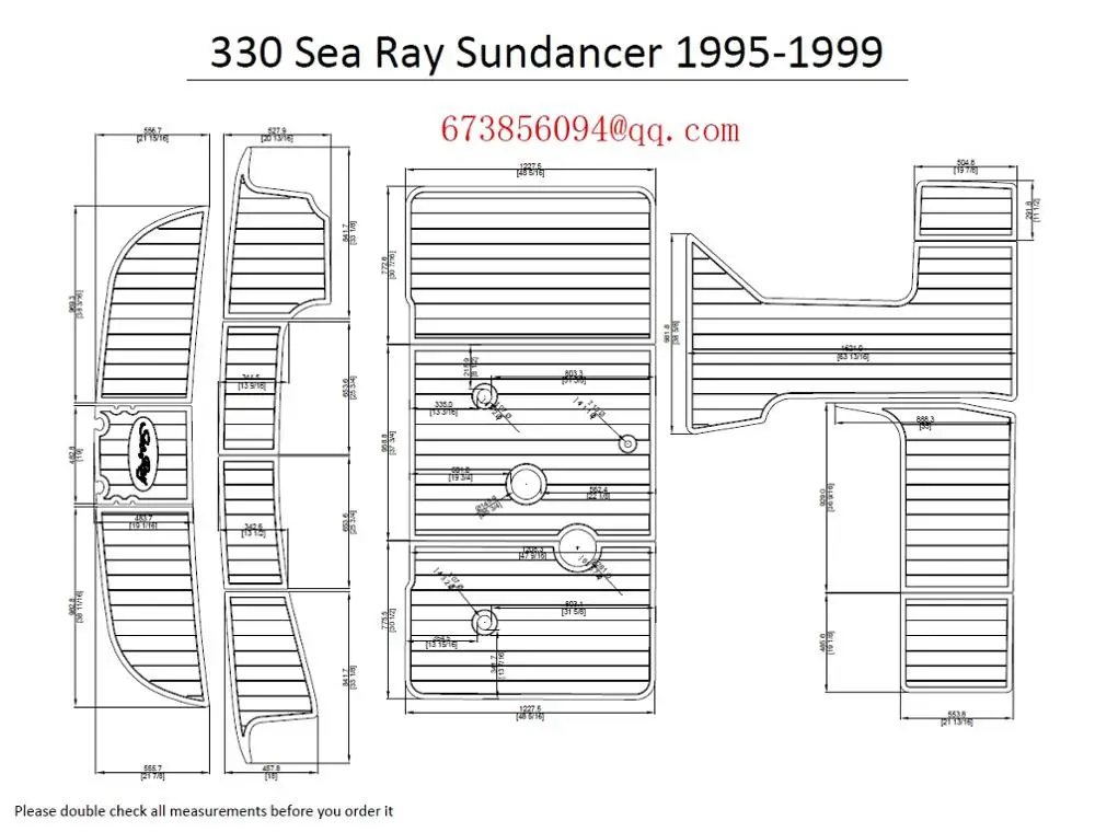 1995-1999 платформа для плавания на лодке и кабина из ЭВА тикового настила |