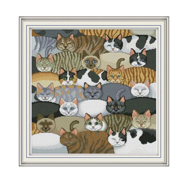 Наборы для вышивки кошачьи глаза 11CT 14CT|Упаковка| |