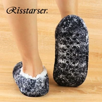 womens slippers winter warm socks slippers home indoor floor slippers women mute plush non slip soft sole cheap best slippers