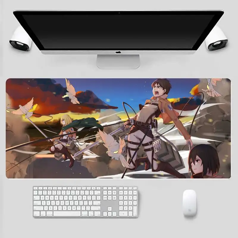 

Ackerman Attack on Titan anime Computer Mousepad Desk Table Protect Game Office Work Mouse Mat pad X XL Non-slip Laptop Cushion