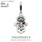 Шарм рука Фатимы с застежкой-карабином подходит для европейского стиля браслет и ожерелье высокое качество стерлингового серебра Серебряная Подвеска для женщин бижутерия